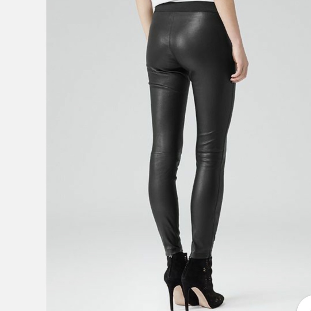 REISS, genuine lamb leather Black Pant legging
